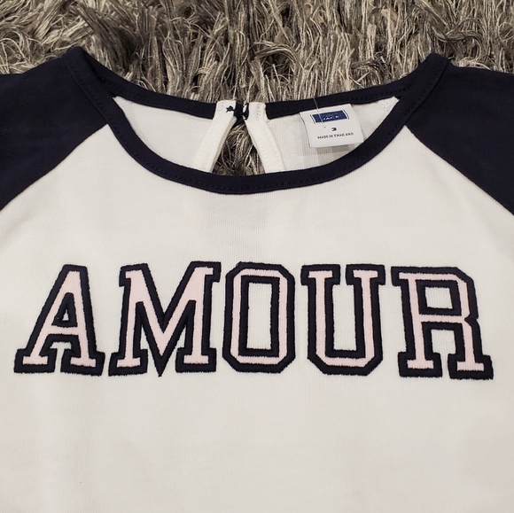 NWOT Girl's Janie and Jack Amour Raglan Shirt size 3 - Picture 3 of 6